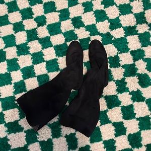 Suede Wedge Heel Boots